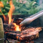 grilling meat on bbq