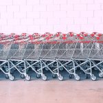 Row of shopping carts