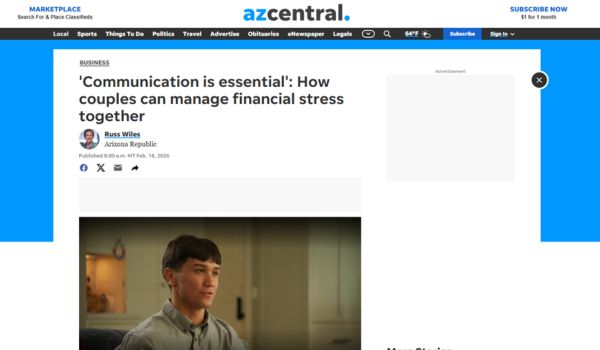 Screenshot of news article